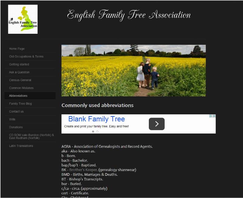 English Family Tree Assoc